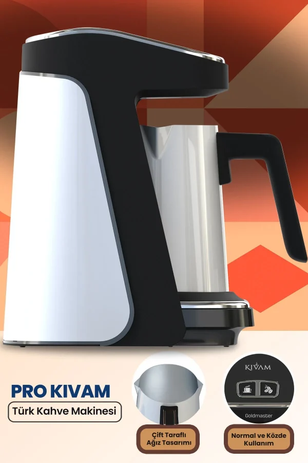 چای‌ساز قهوه ترک گلد مستر Goldmaster ProKıvam Beyaz